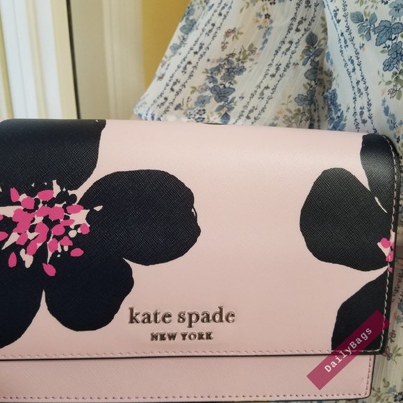 KATE SPADE CONVERTIBLE GRAND FLORA CROSSBODY PINK - Picture 6 of 13